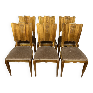 Série de 6 chaises époque - 1930