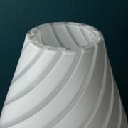 Murano glass vase, white whirl, Italy, 1980s