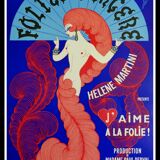 Original antique poster Folies Bergères Hélène Martini Paris Erté
