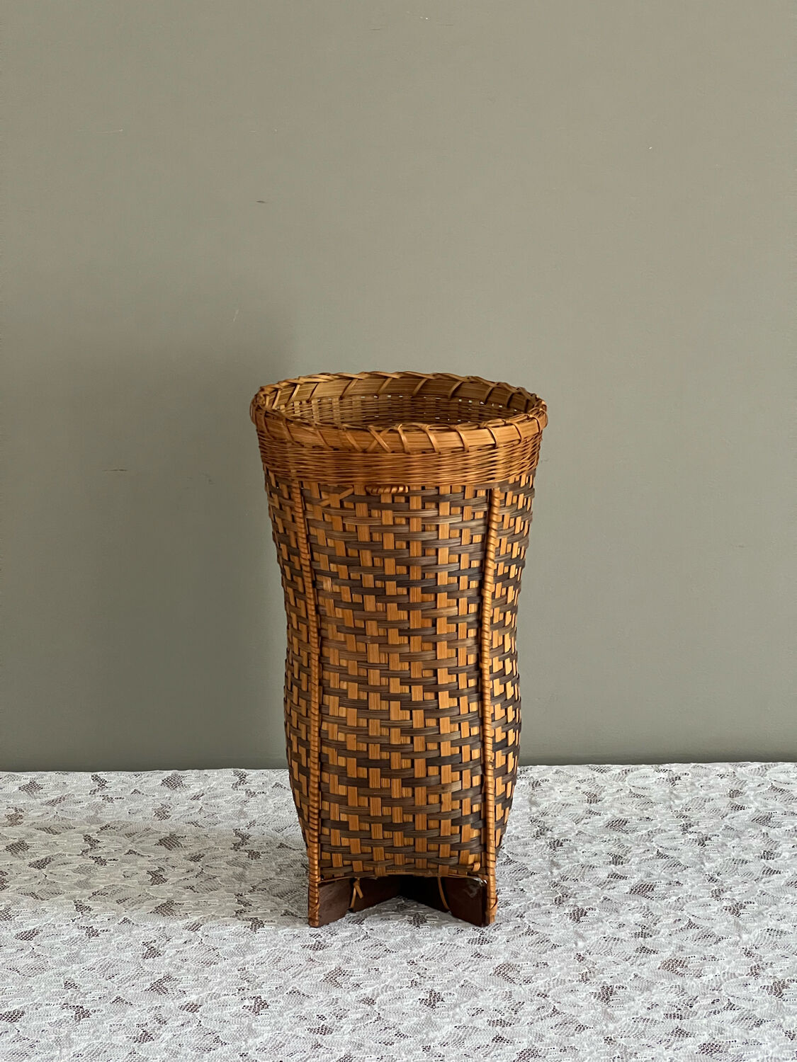 Bamboo vase for dried flowers