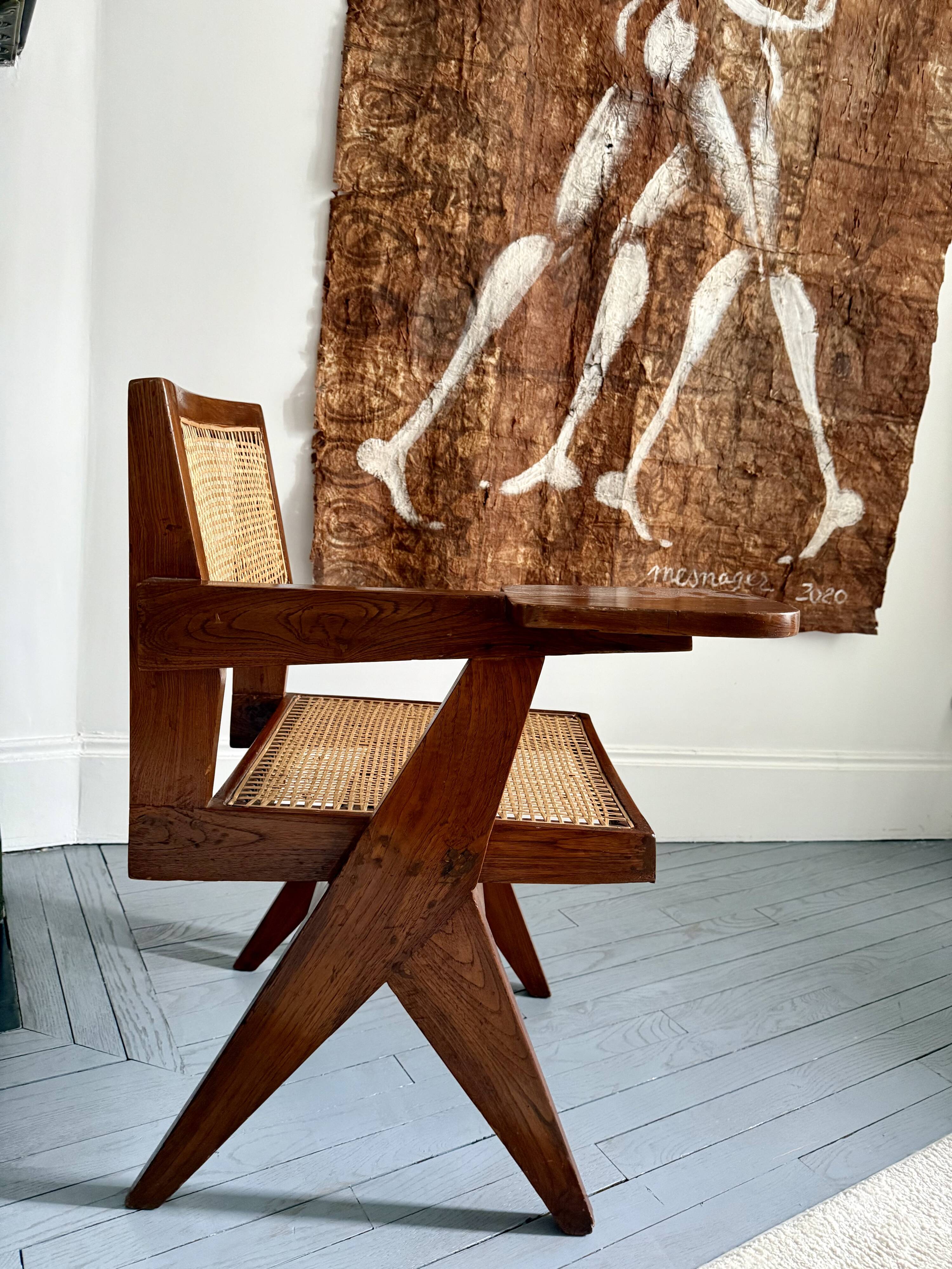 Pierre Jeanneret chaise modèle à  écritoire