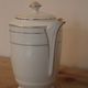 Vintage Art Deco coffee pot in Limoges porcelain by Charles Ahrenfeldt – gold trim.