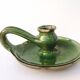 Glazed terracotta candle holder
