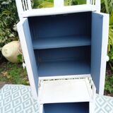 White rattan shelf
