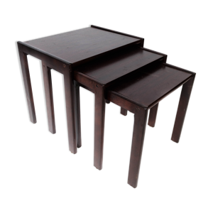 ensemble de tables gigognes en bois de design danois des années 1960