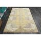1970s Vintage Turkish Oushak Handmade Wool Cotton Orange Area Rug 198X287