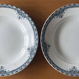 7 antique deep plates in Saint-Amand earthenware (Nord)