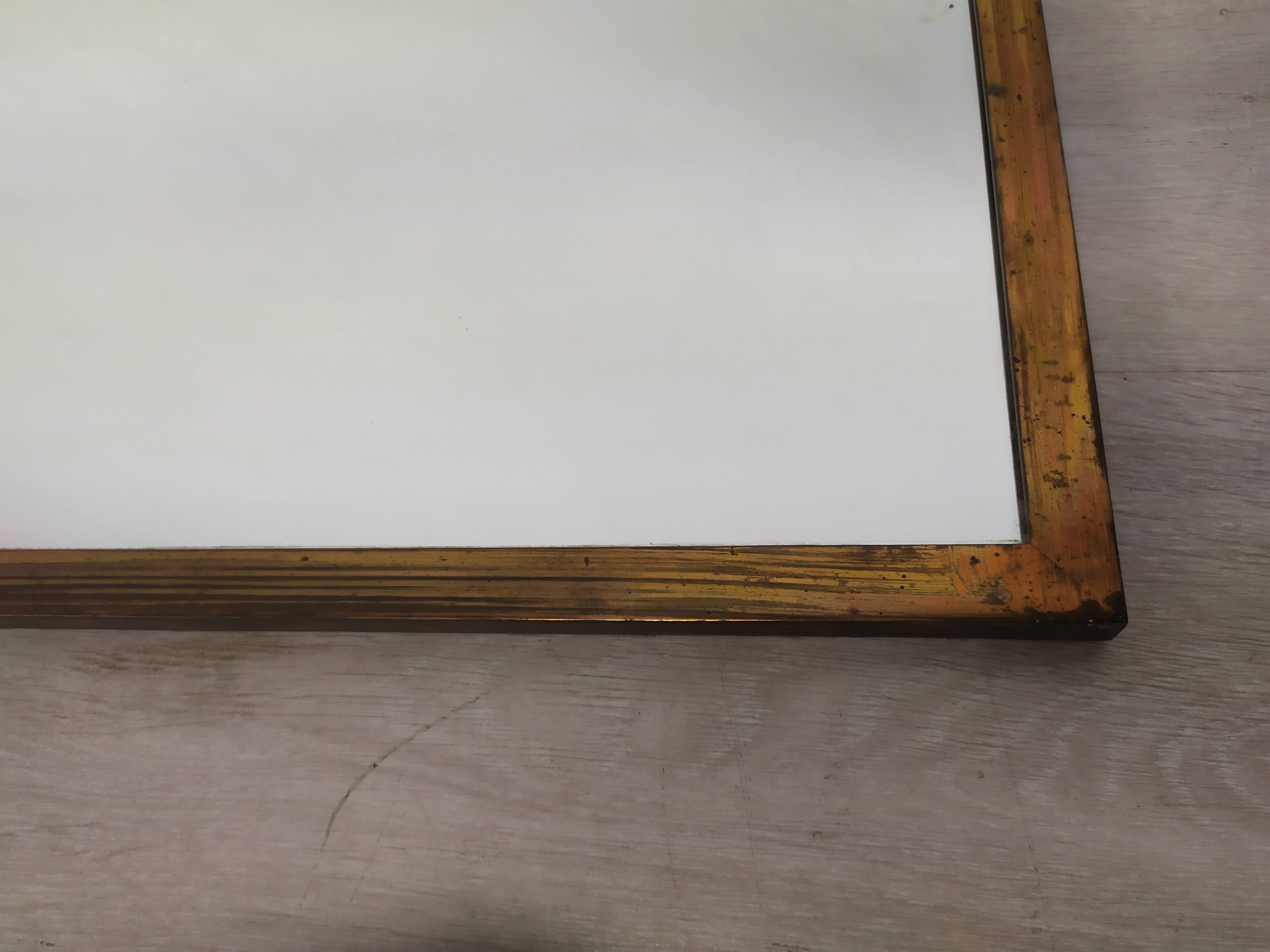 Art Deco brass mirror