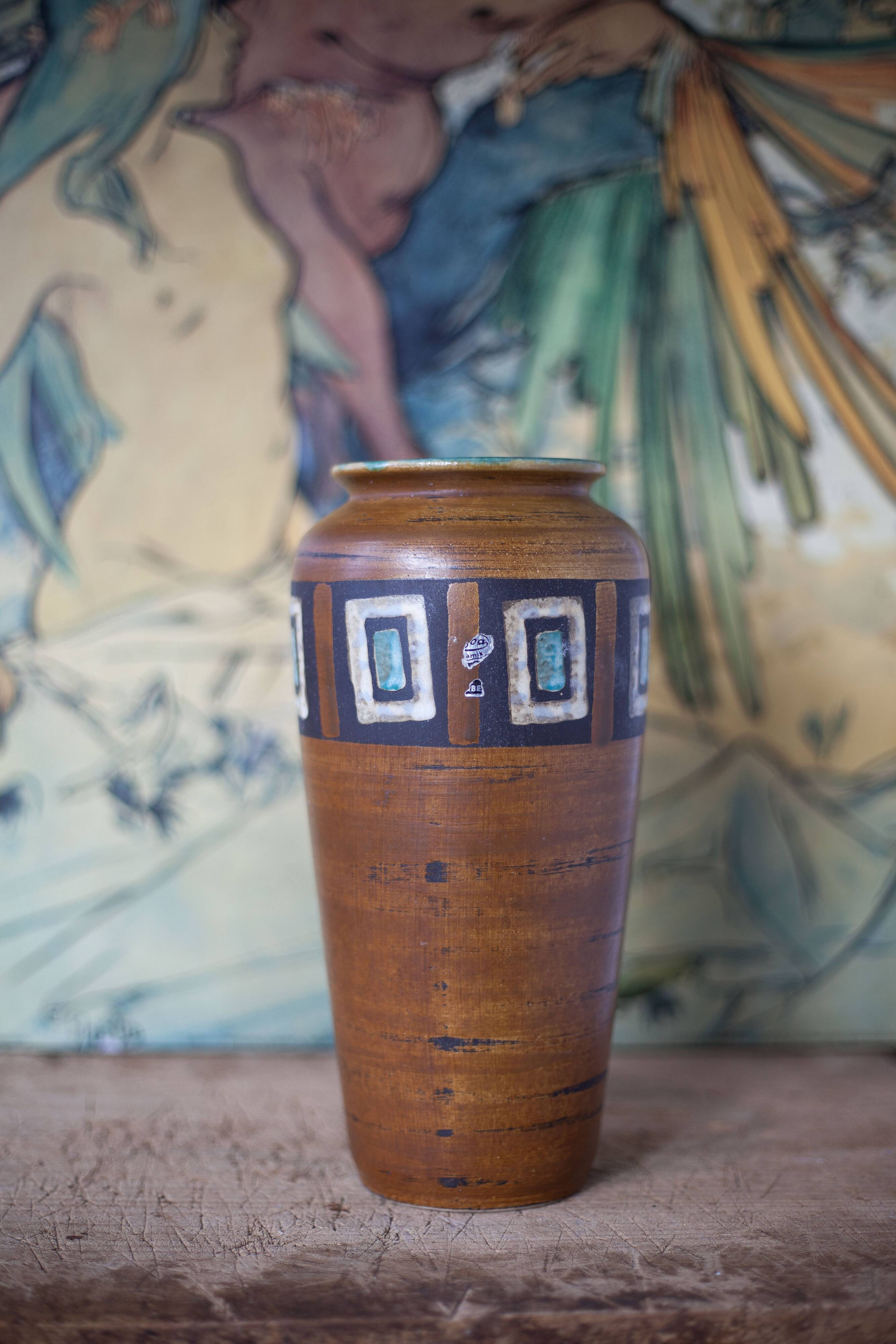 Ceramic vase, jasba vase Keramik west Germany, model 127-25, flower pot, collection