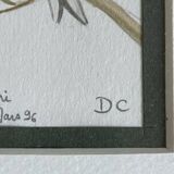 2 aquarelles oiseaux