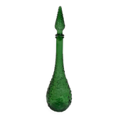 Carafe verte à bulles Empoli des années 60