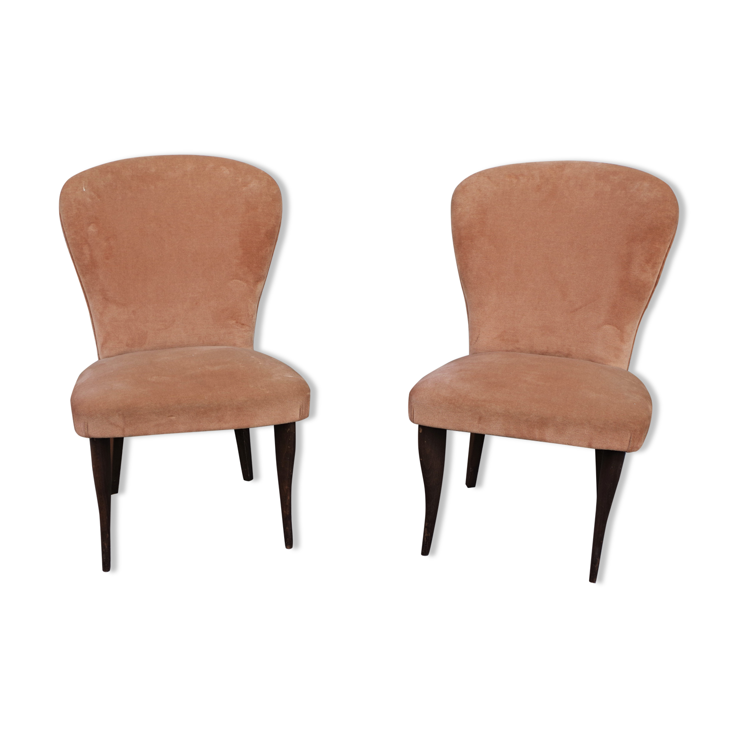 Velvet armchairs, 1950s, set of 2