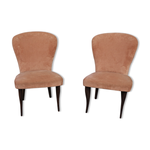 Fauteuils en velours, 1950s, set de 2