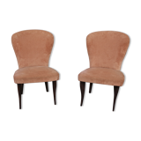 Velvet armchairs, 1950s, set of 2