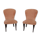 Velvet armchairs, 1950s, set of 2