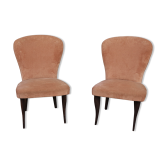 Fauteuils en velours, 1950s, set de 2