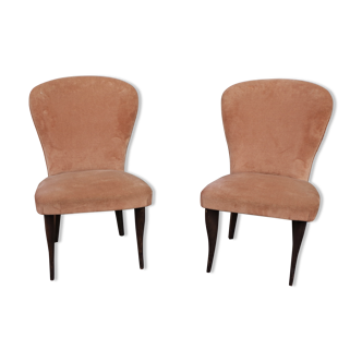Velvet armchairs, 1950s, set of 2