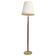 Mid-century floor lamp in brass and polished wood by Böhlmarks, Sweden, 1940s.