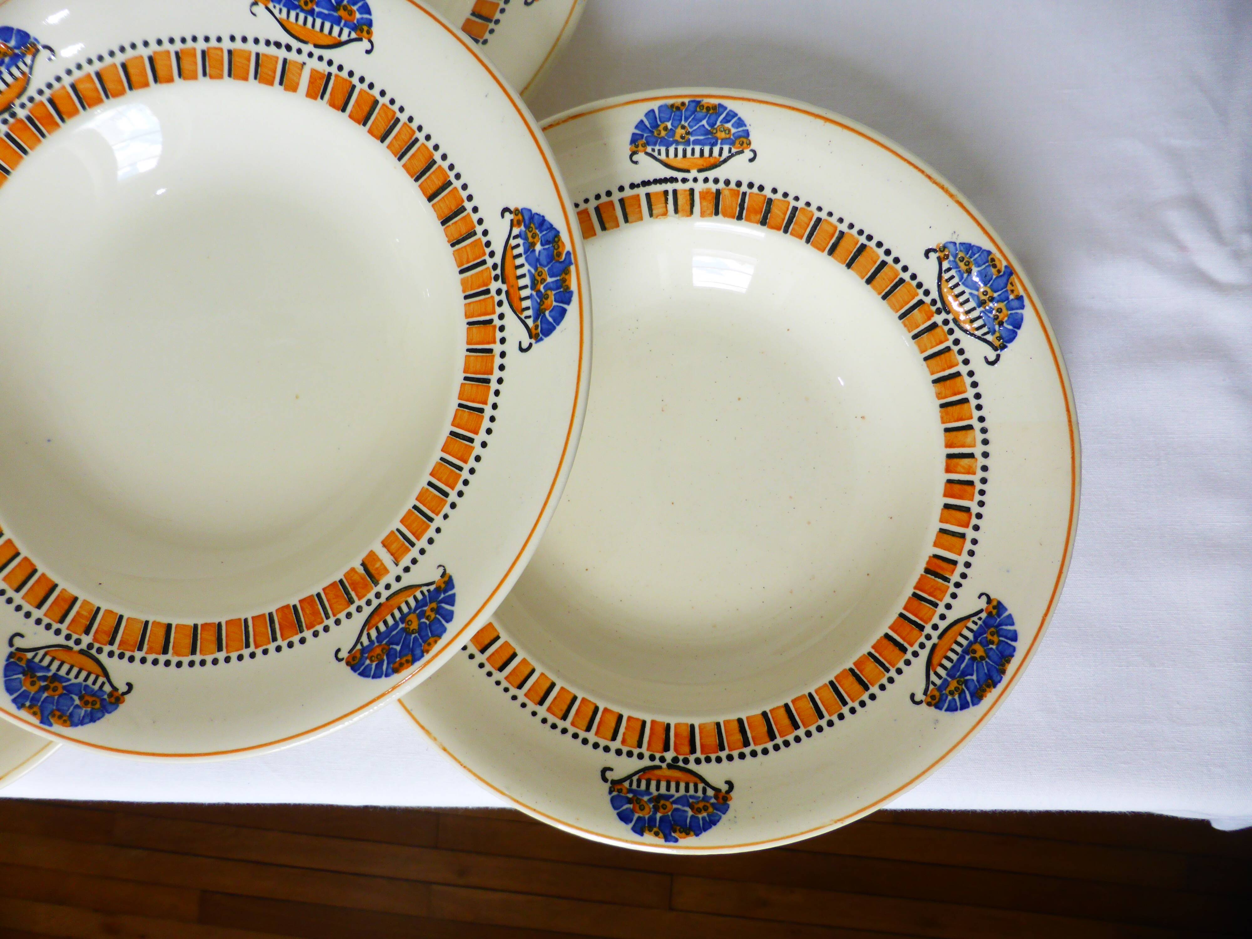 4 assiettes creuses Longwy