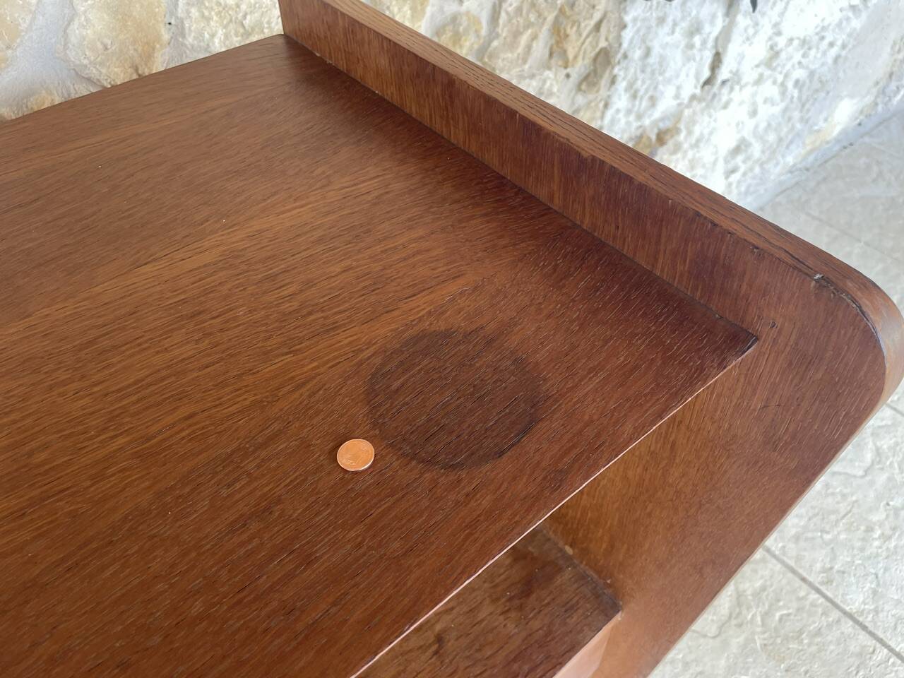Oak storage unit, splayed legs circa 1950s