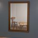 Vintage mirror with wooden frame, painted veneer, imitation marquetry 72x102cm