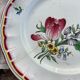 Lot de 6 assiettes à dessert Lunéville décor de fleurs