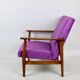 Vintage Violet Velvet Lounge Chair, 1970s