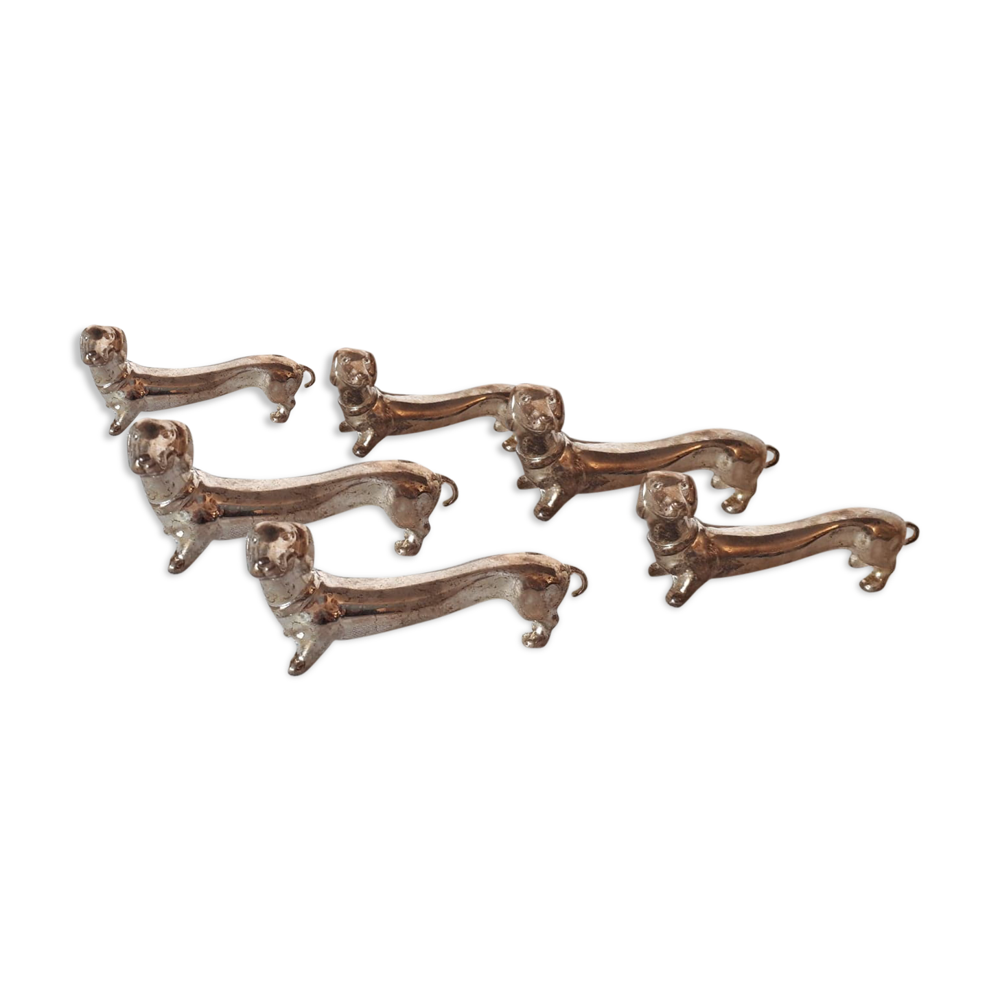 6 dachshund pattern knife holders