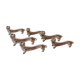 6 dachshund pattern knife holders