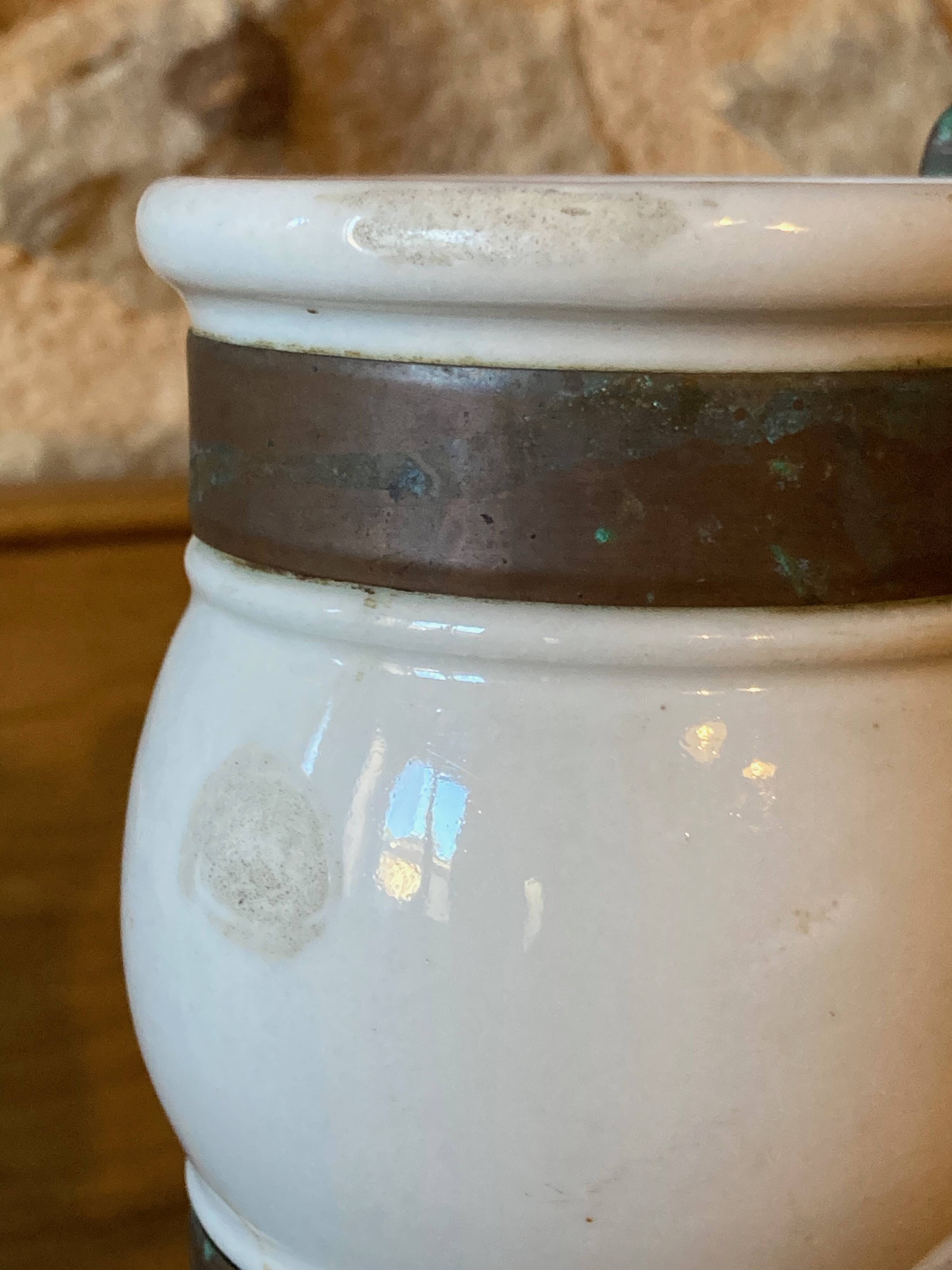 Bistro chocolate pots, late 19th century