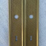 Vintage Lot of 3 Pairs of Heavy Brass Door Plates Lyon France