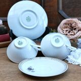 Two cups and saucers in Bavarian porcelain by Bareuther Waldassen, 1966.