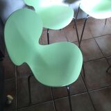 Galvano Tecnica 4 chairs vintage design 80s anise green