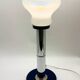 Large blue and chrome table lamp, Italy 1970s
