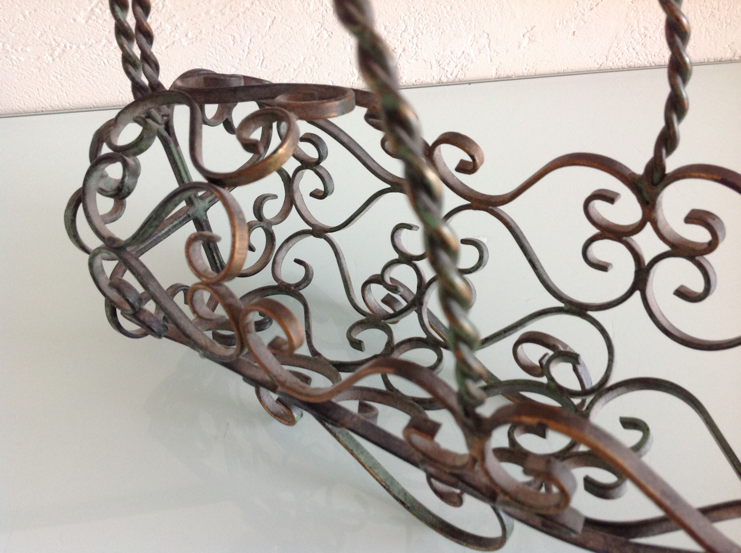 Porte bouteille  de table en ferronerie style art déco
