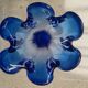 Tall Blue Murano Style Art Glass Vase, Mid-Century Modern Design, 1960