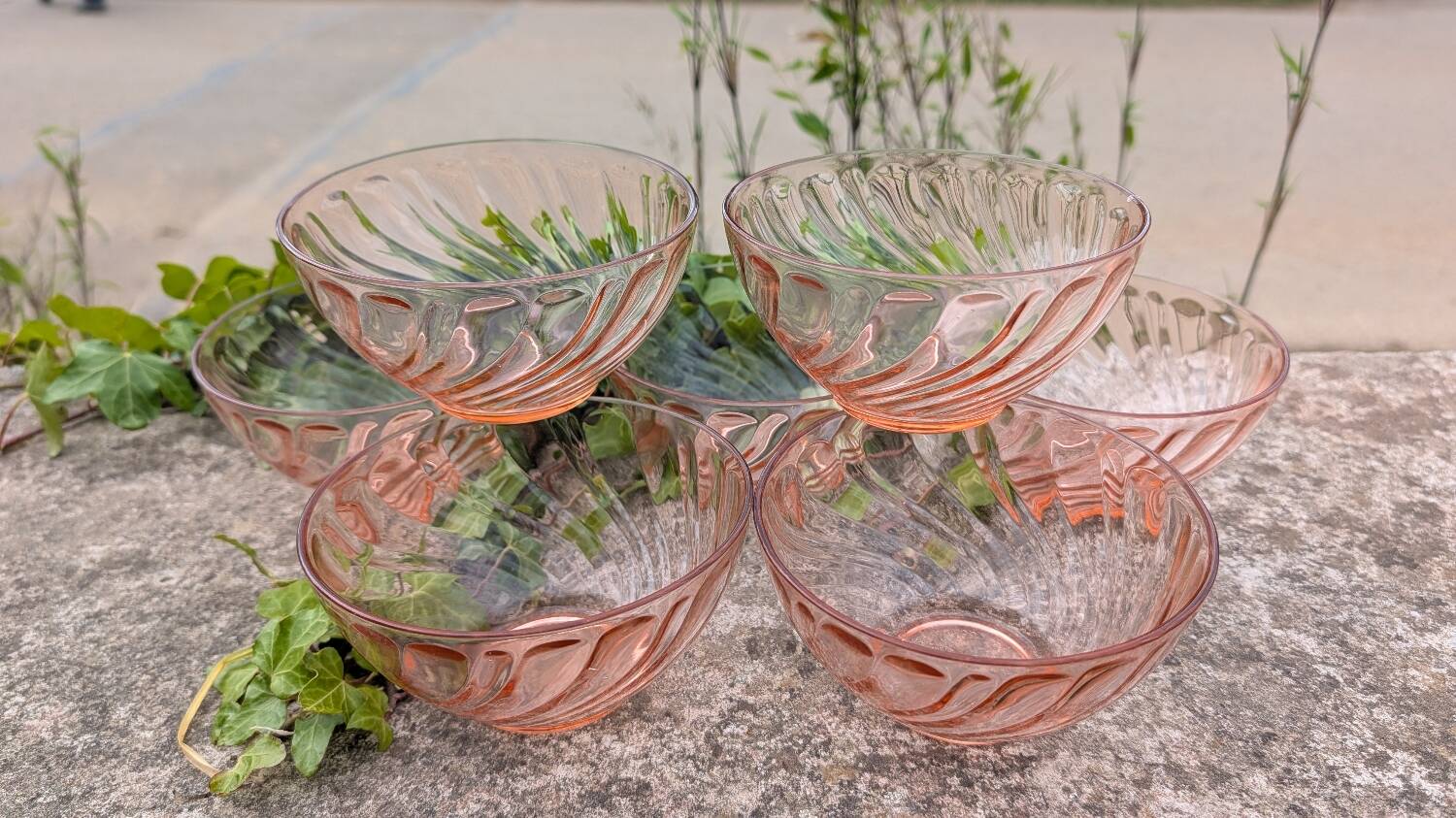 Pink bowls from the 70s