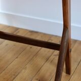Scandinavian teak boomerang desk and its chair 1960