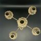 Chandelier 4 branches sculptées laiton – MPMDéc23JF21