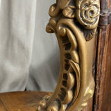 Rococo style mirror in wood and gilded stucco