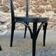 4 French chairs, Café brasserie model, curved wood from the 1970s