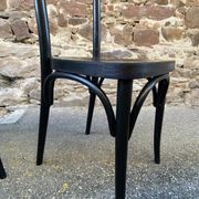 4 French chairs, Café brasserie model, curved wood from the 1970s
