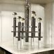 Large 70s Pendant Lamp in Chrome Metal and Perspex by Sciolari