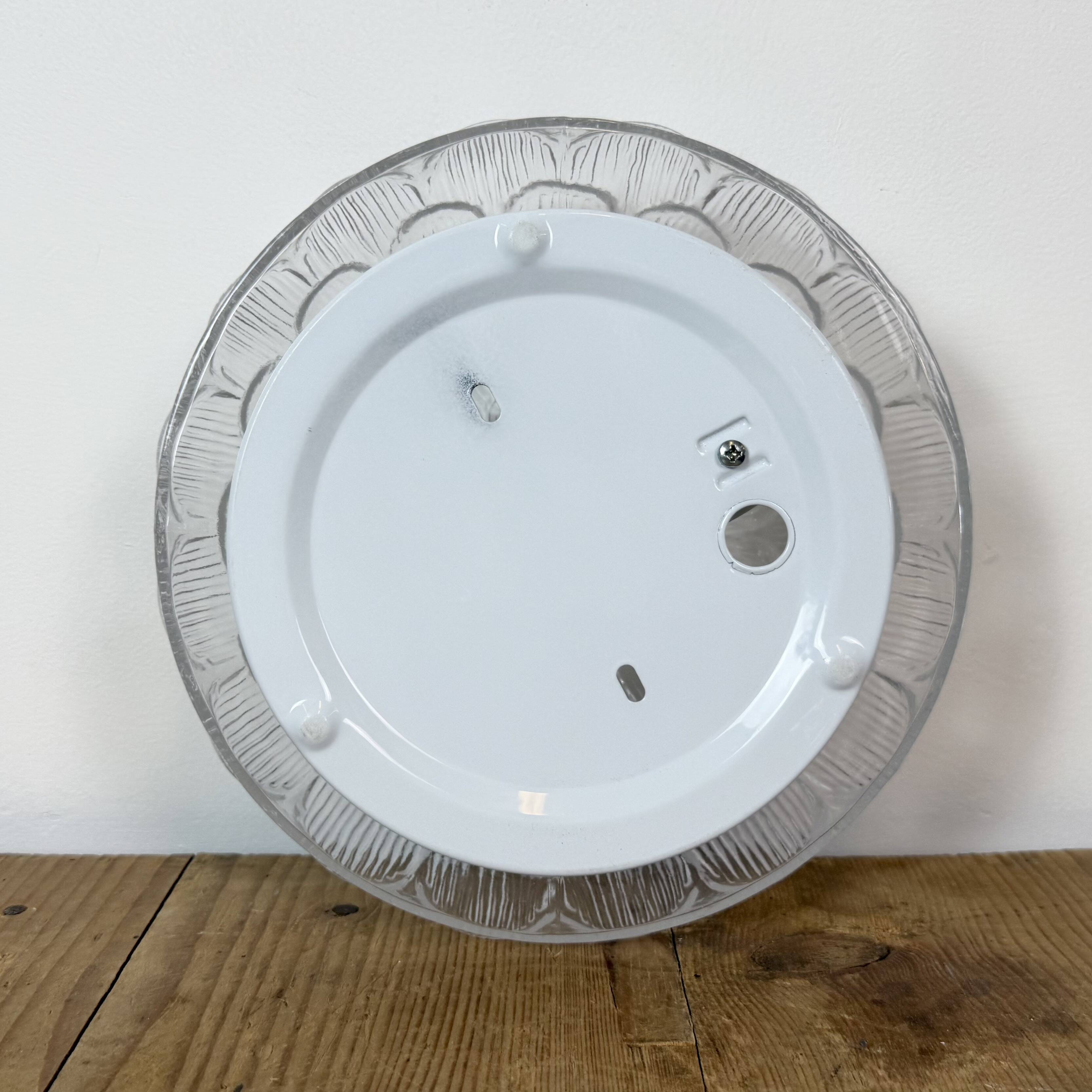 Vintage Glass Wall or Ceiling Light, 1970s