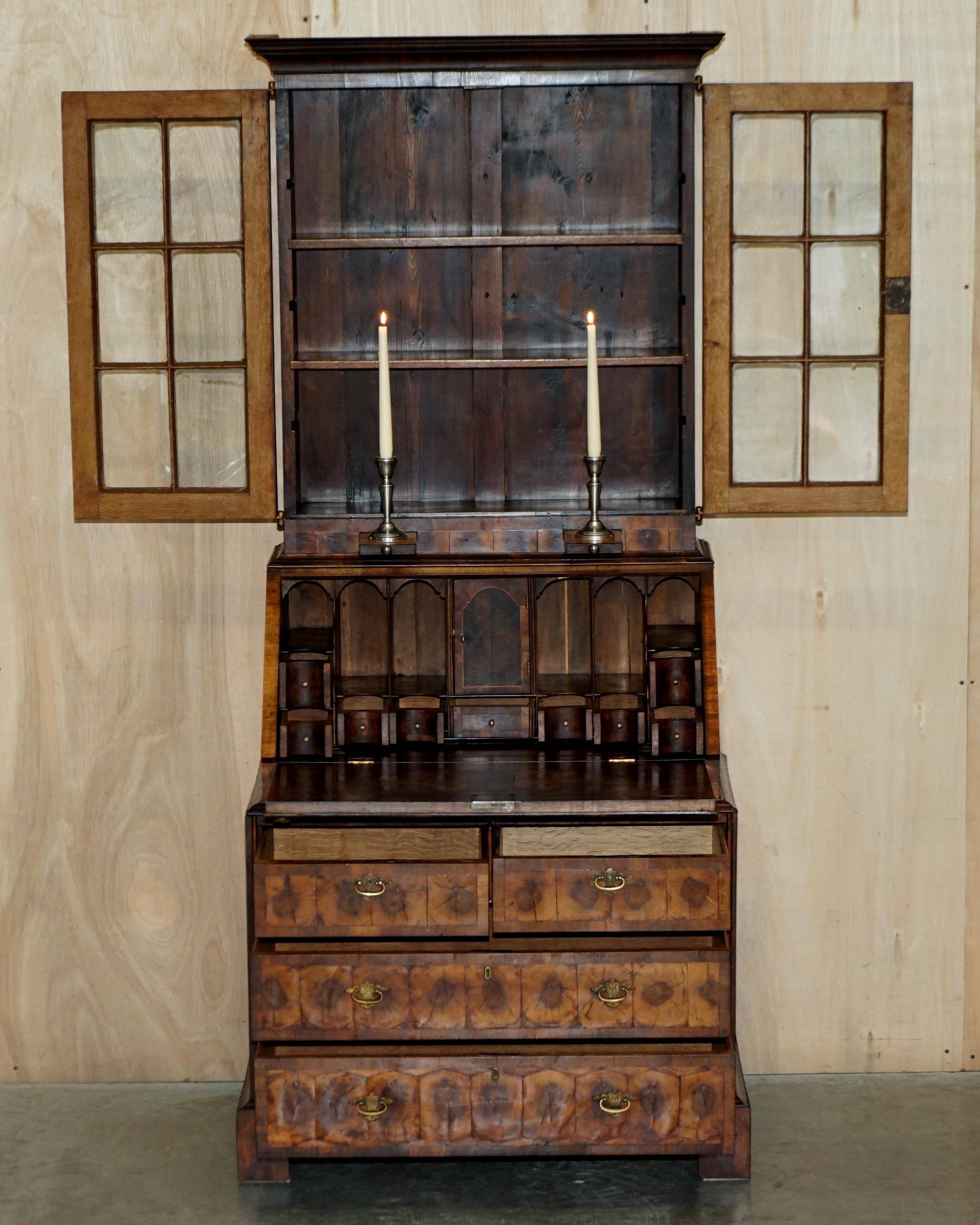Antique Georgian Display Cabinet in Oyster Veneer circa 1780