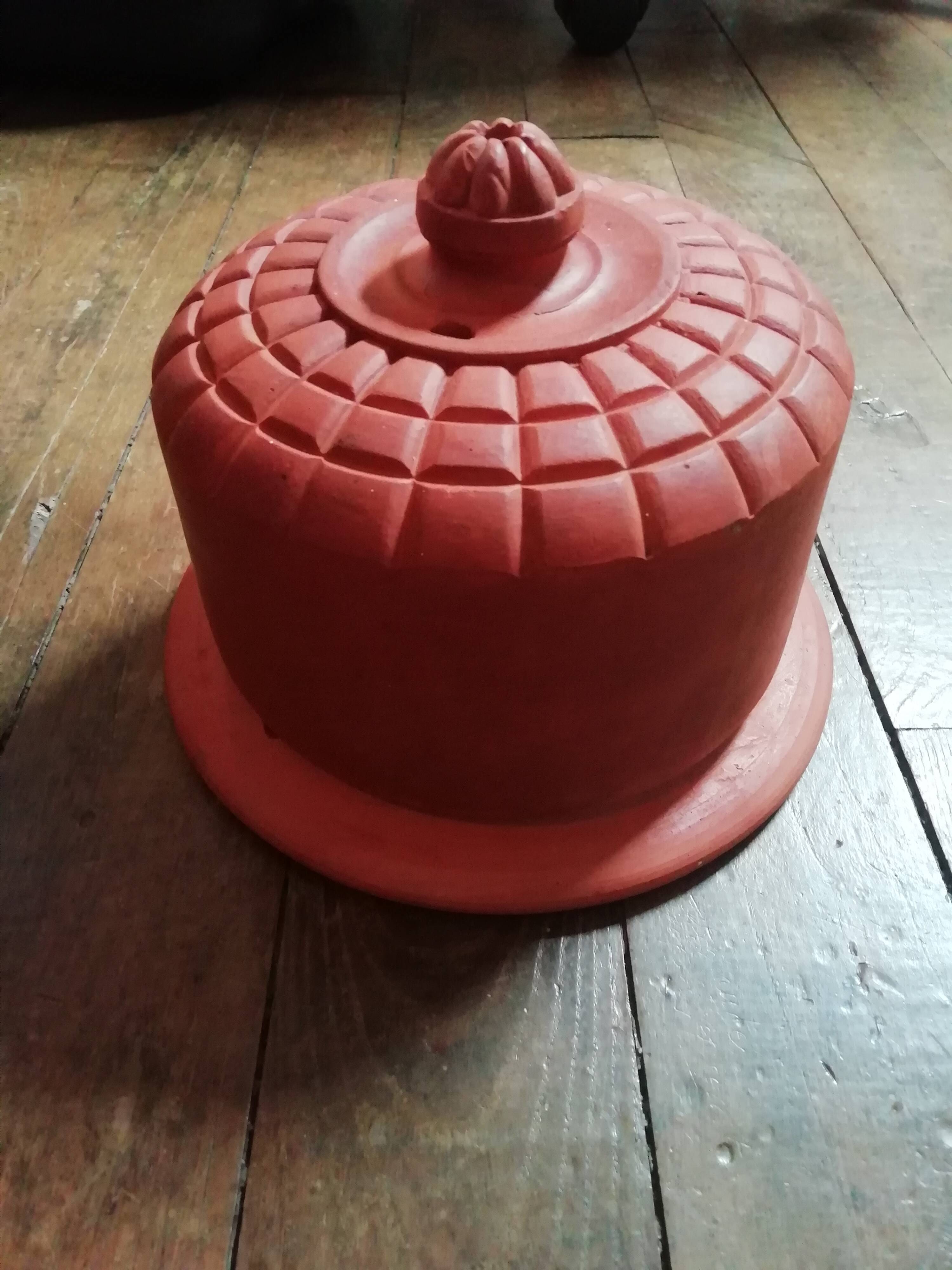Terracotta butter dish