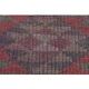 1970s Vintage Turkish Oushak Handmade Wool Cotton Purple Runner Rug 74x355