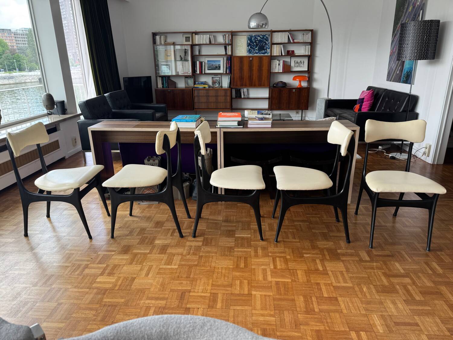 Set of 5 Alfred Hendrickx chairs for Belform 1950