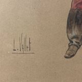 Louis vallet (1856-1940), non-commissioned officer of the guides, 1869 framed watercolor