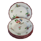 Set of 8 soup plates model Strasbourg Sarreguemines U&C